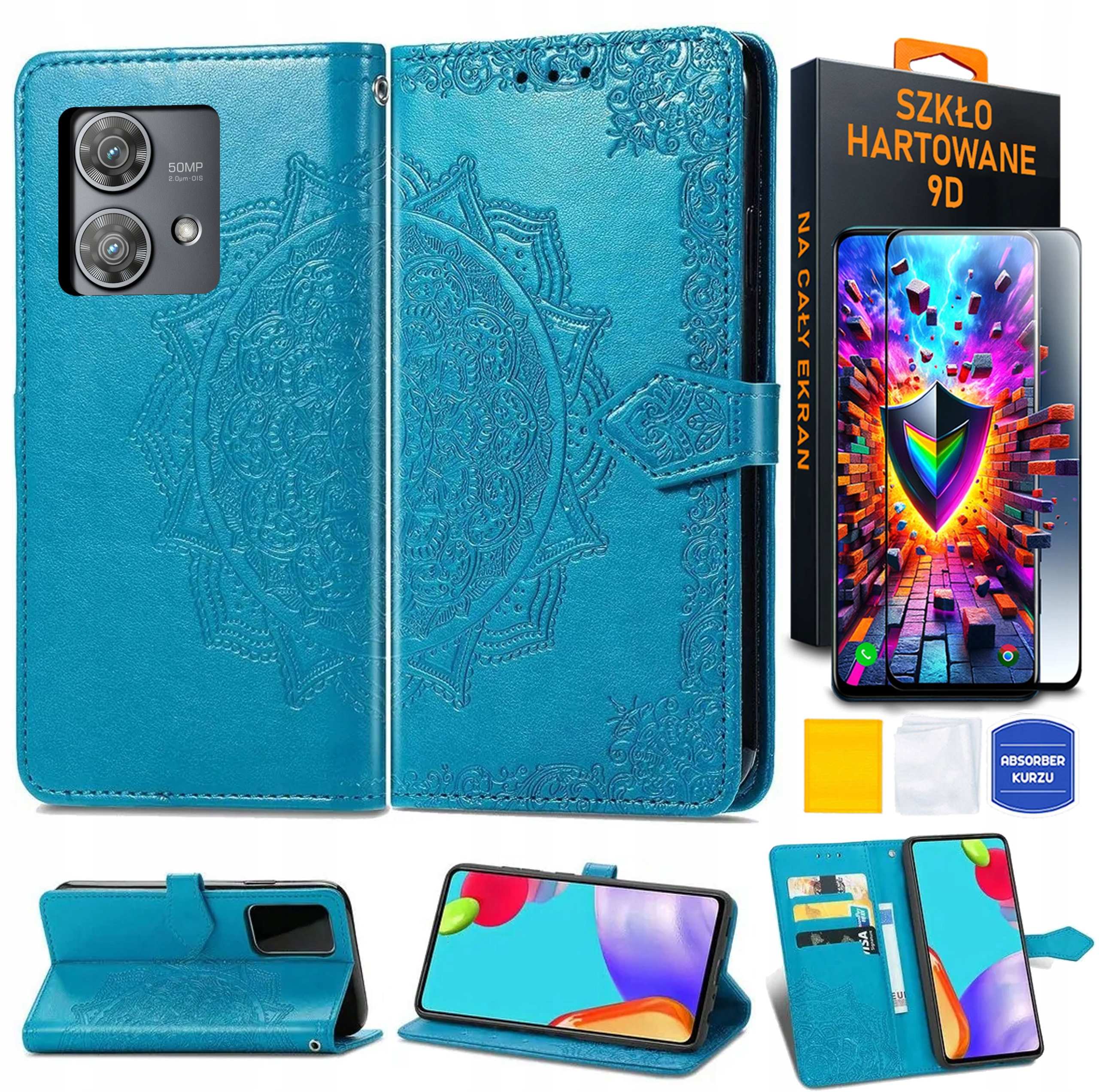 Flipové puzdro YouTab pre Motorola Moto Edge 40 Neo STRAMONIUM WALLET modré